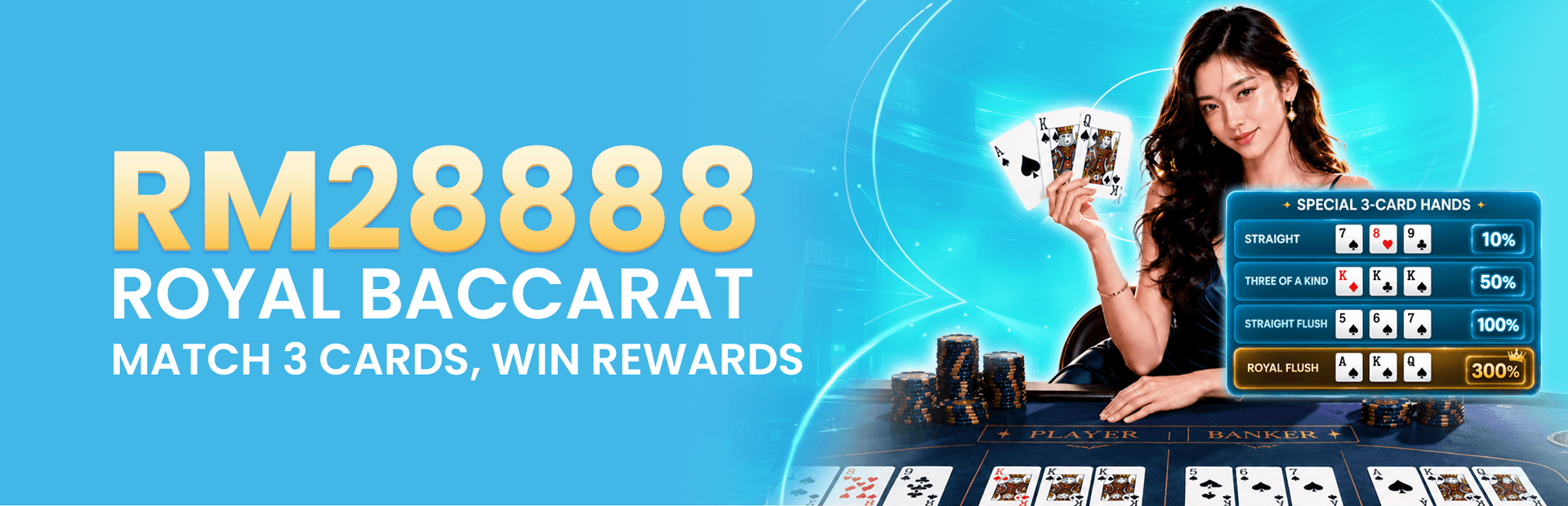 RM28888 Royal Baccarat Bonus Awaits You